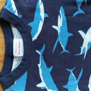 Hanna Andersson organic cotton shortie pajama set, size 120cm/US 6-7